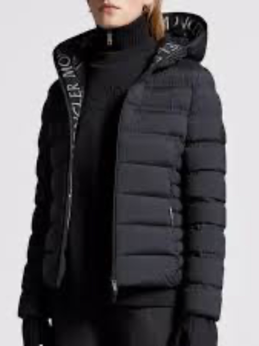 Moncler Alete Hooded Short Down Jacket / Size 1